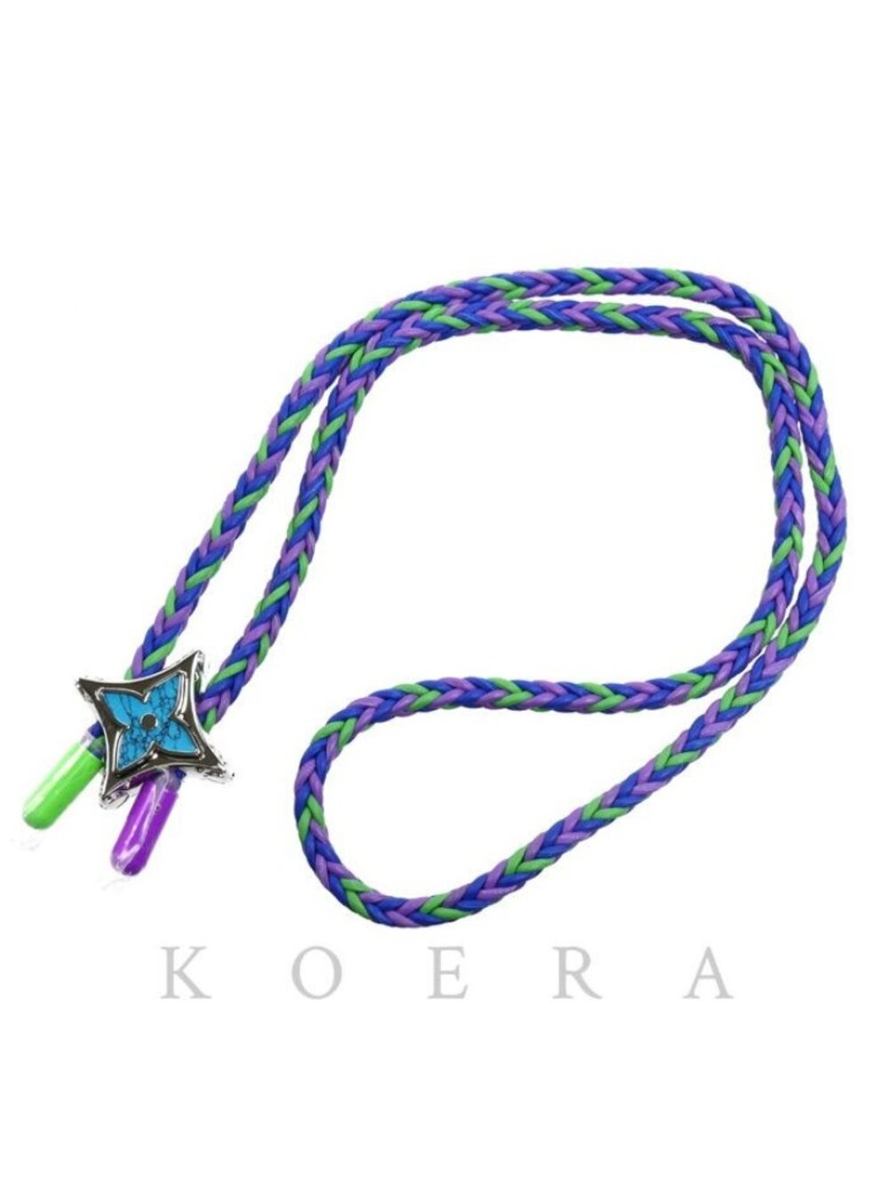 Louis Vuitton Leather Collier Bolo Monogram Big Party Necklace Loop Tie